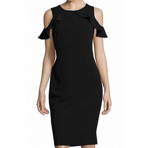 Calvin Klein Cold Shoulder Ruffle Dress